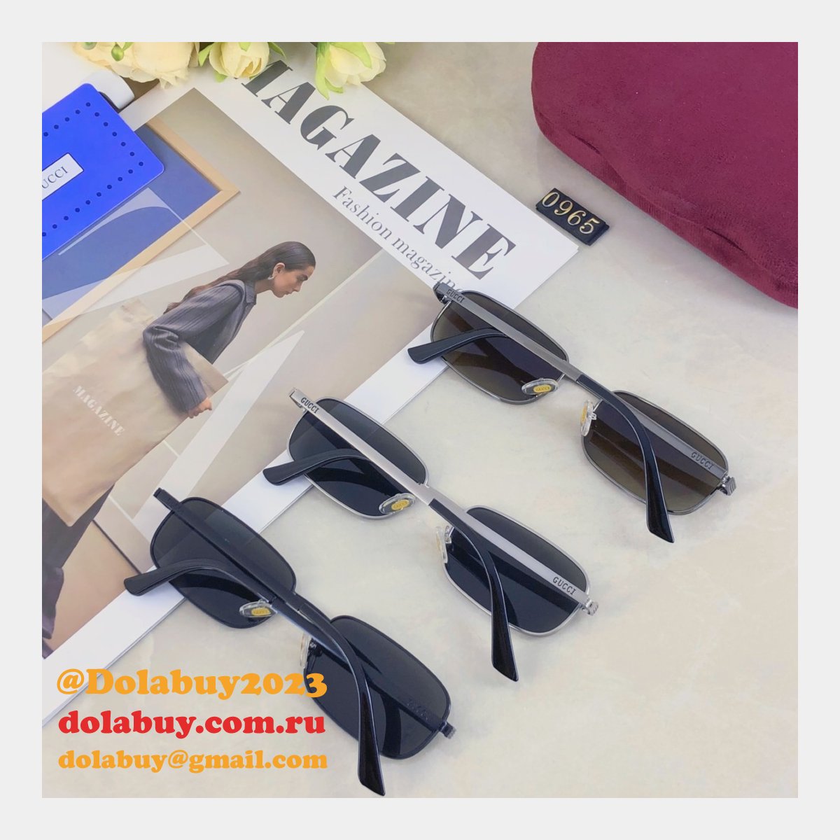 G*u*i 2025 retro versatile sunglasses