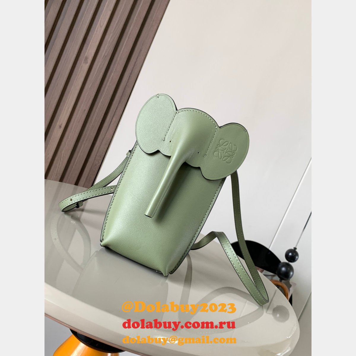 Wholesale Loewe Elephant Pocket in classic calfskin