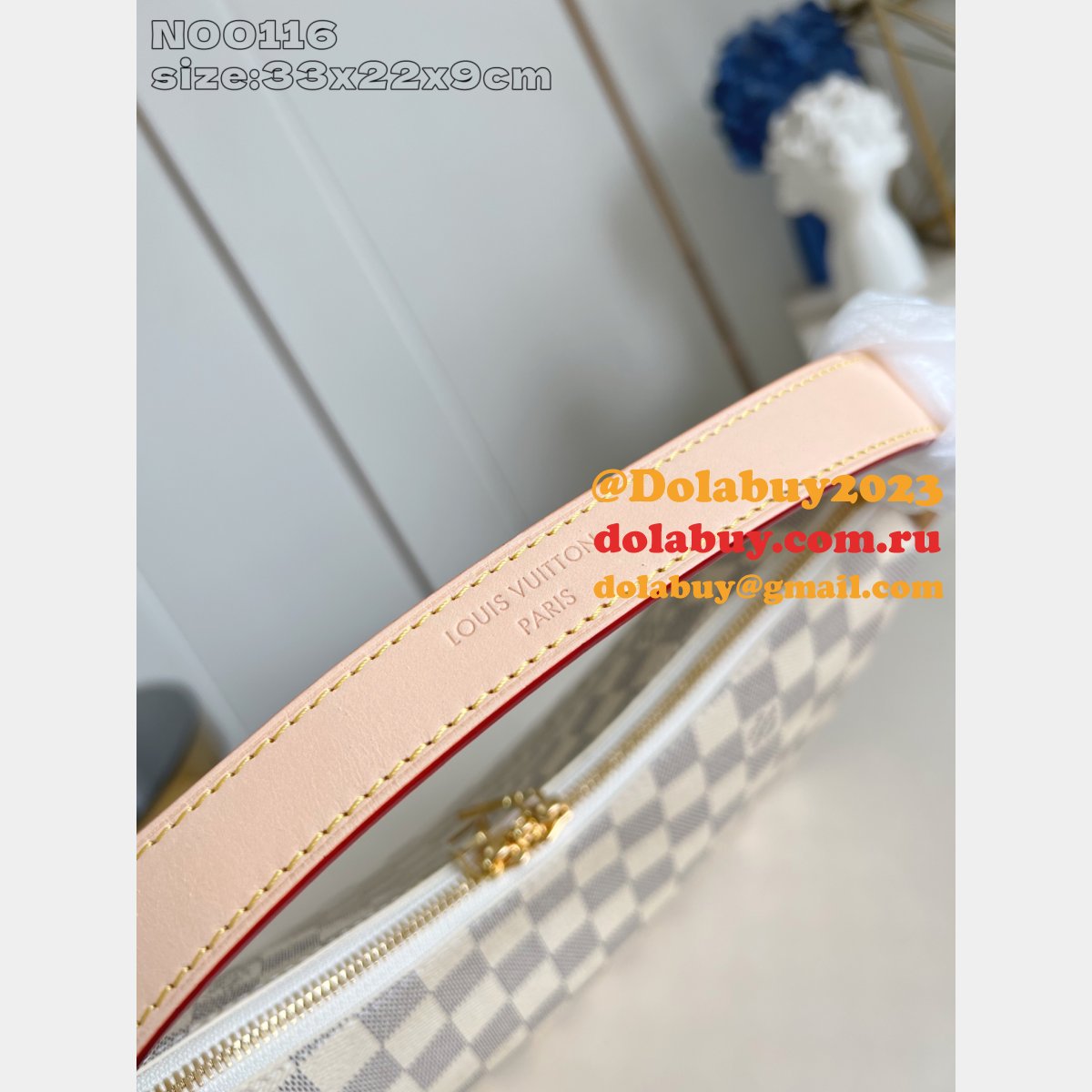 Louis Vuitton Slouchy PM/MM Damier Azur N00126 & N00116 Knockoff Bags