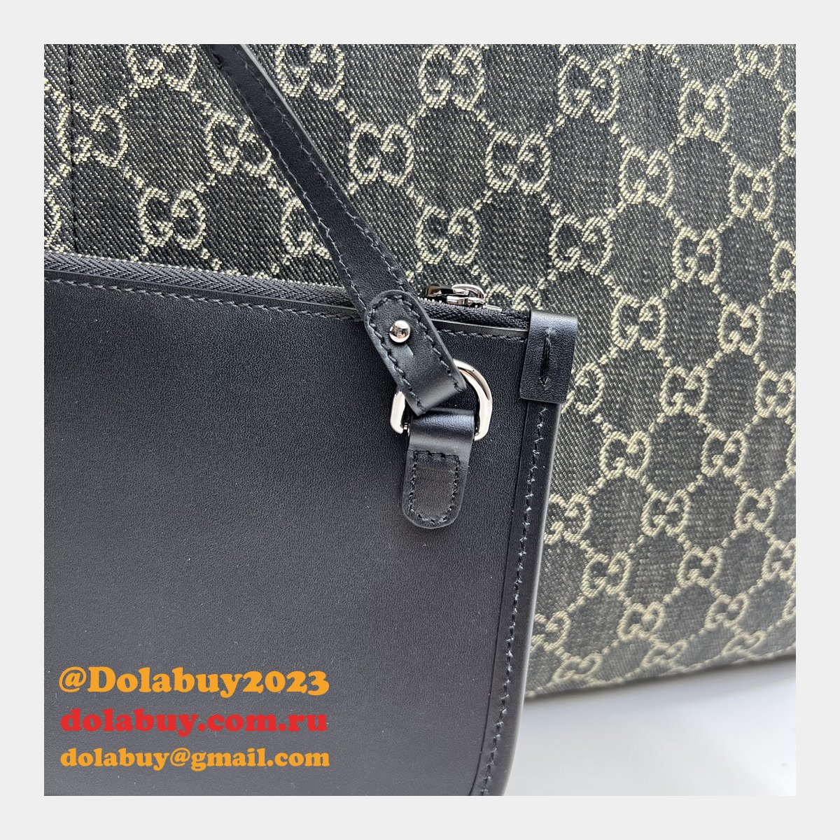 ophidia gg 772184 G*u*i designer knockoff tote black fabric bag