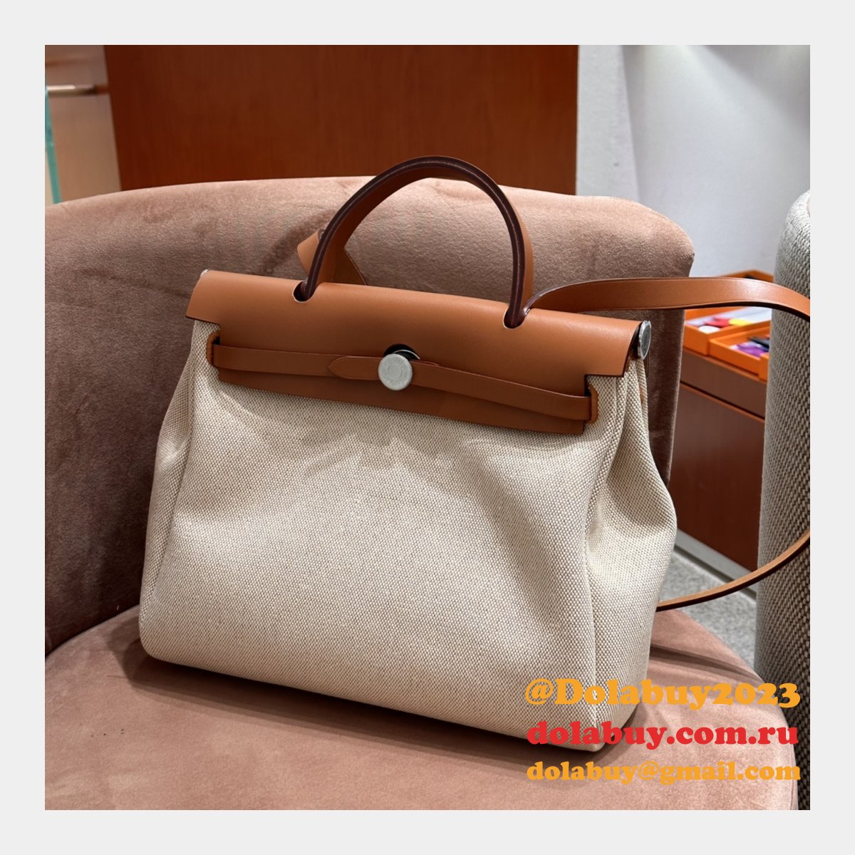 Replica Hermes Herbag Cabine Zip 31CM Pig-Nose Online Dolabuy Bags
