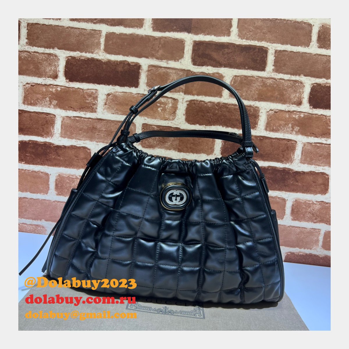 G*u*i luxury deco top quality 746210 tote fake bag