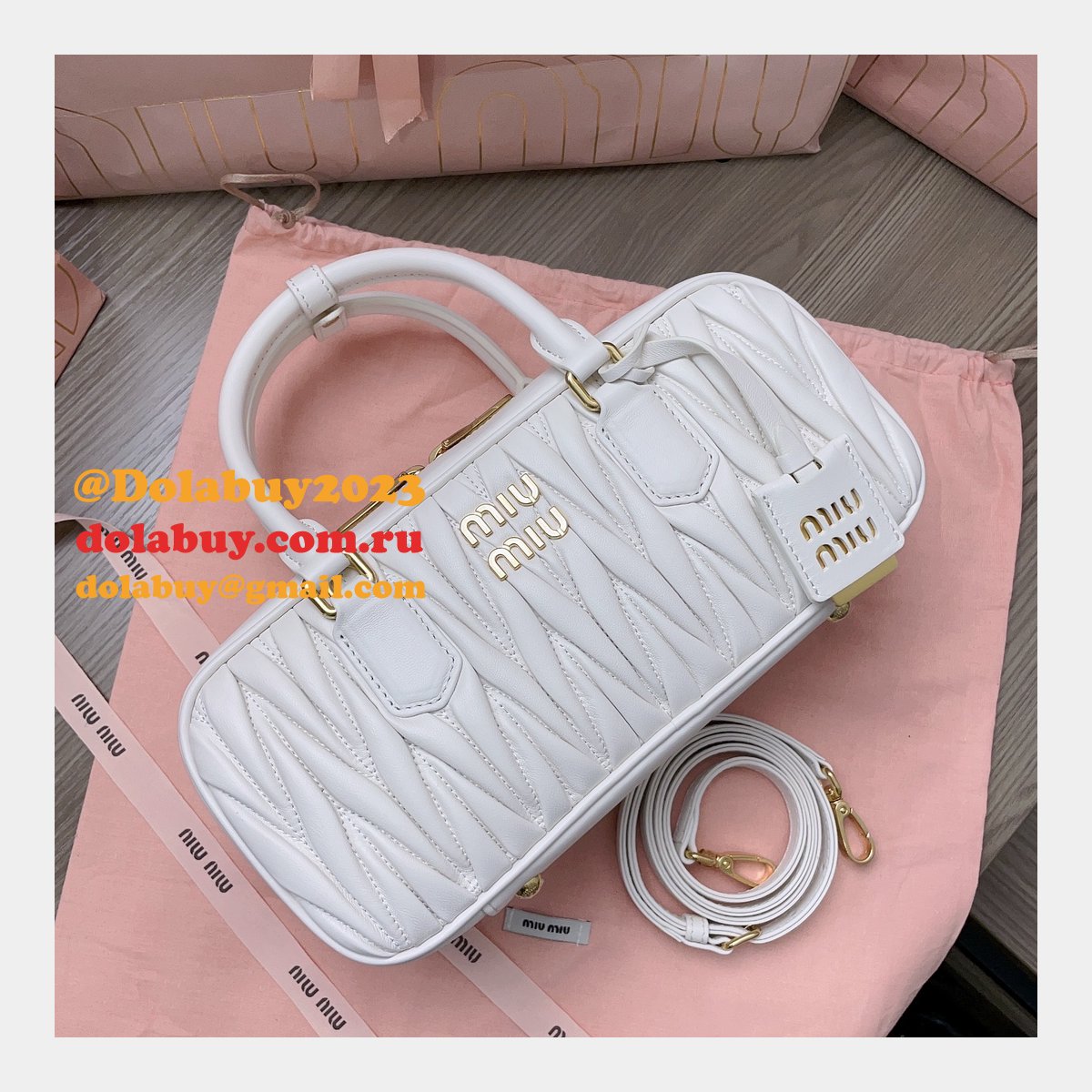 Great Replica Miu Miu Top Handle Matelasse 5BB148 Bags