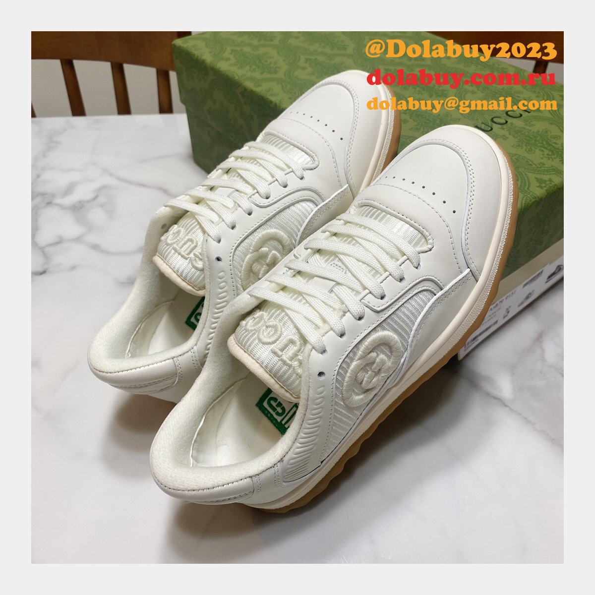 G*u*i replica inspired mac80 leather low-top sneakers 1:1 mirror shoes