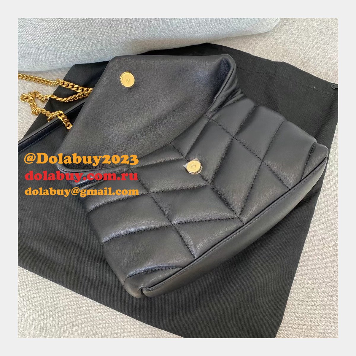 Top Quality best YSL LOULOU PUFFER HANDBAG 23cm