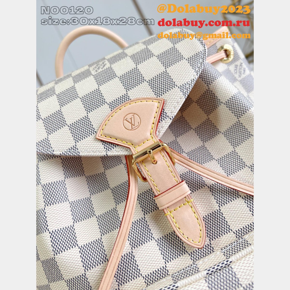 Louis Vuitton Montsouris PM Damier Azur N00120 Copy Women