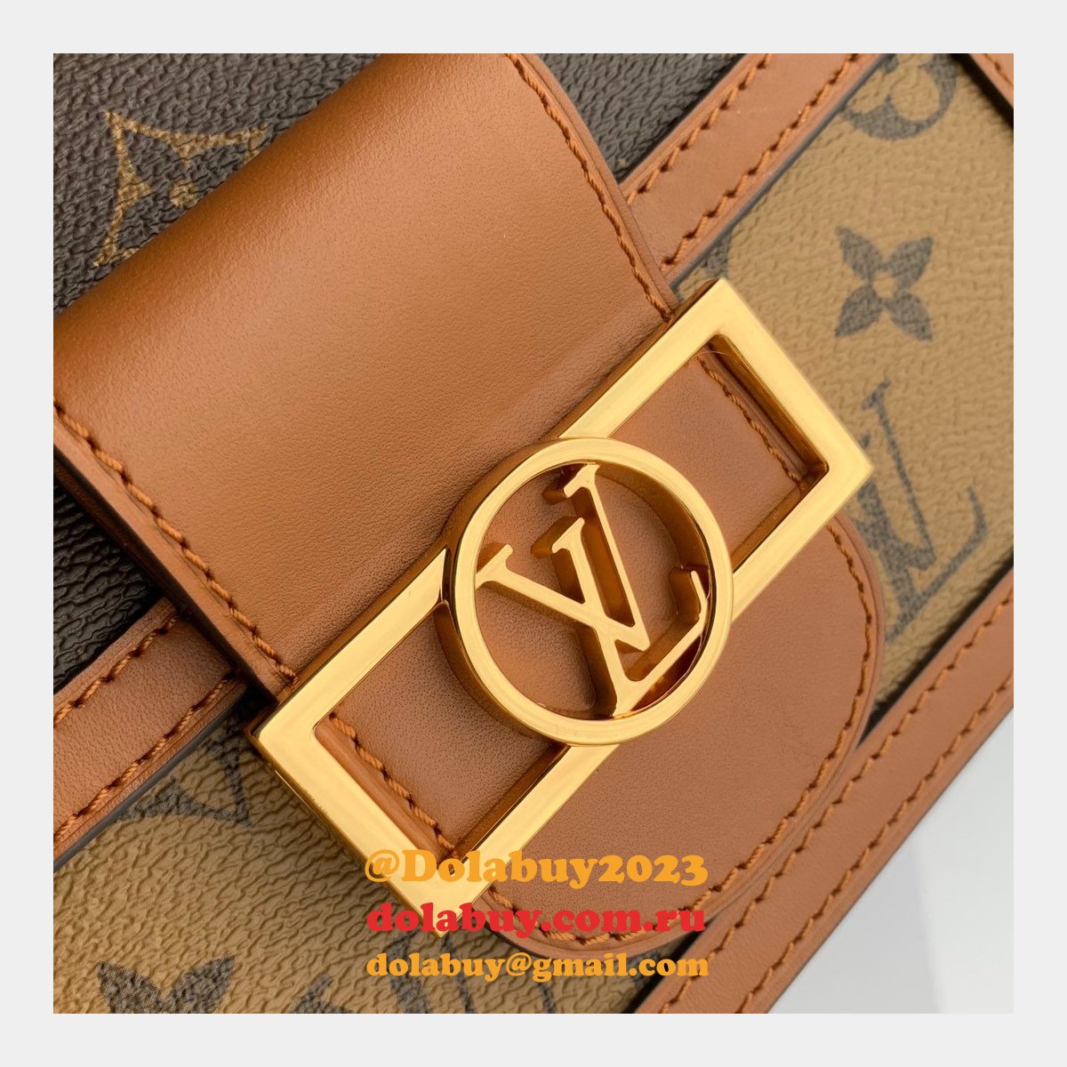 7 Star Louis Vuitton Replica Dauphine MM Monogram in Marron M44391