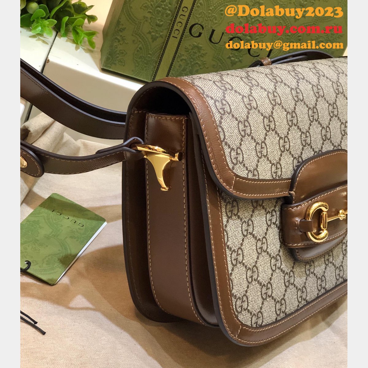 G*u*i replica gg horsebit 1955 shoulder 602204 brown bag