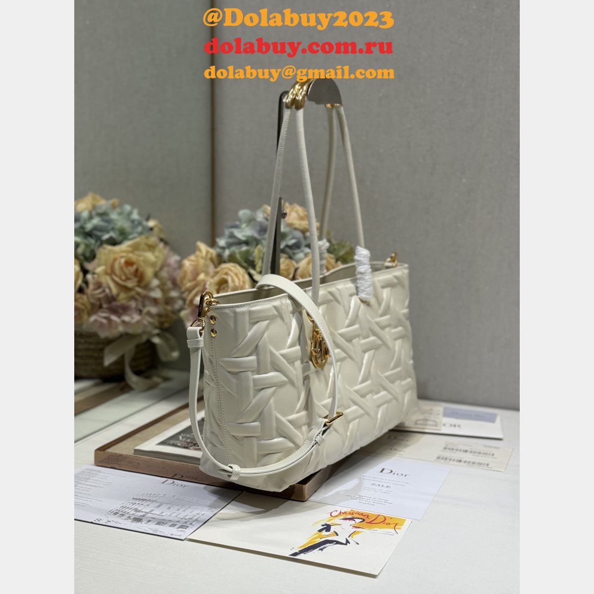 Fashion Dior Toujours 1:1 Mirror Tote 1166 Replica Bag