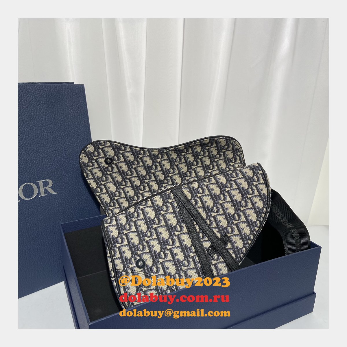 High Quality Dior homme saddle ophidia men bag