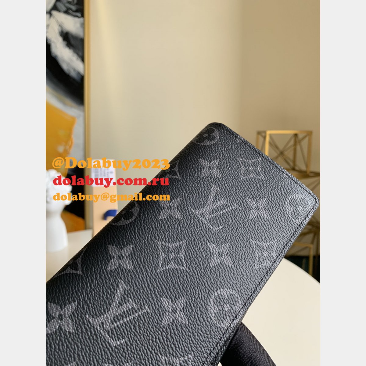 M61697/N62665/M66540 Brazza Wallet Monogram Eclipse Damier Graphite LV Replica