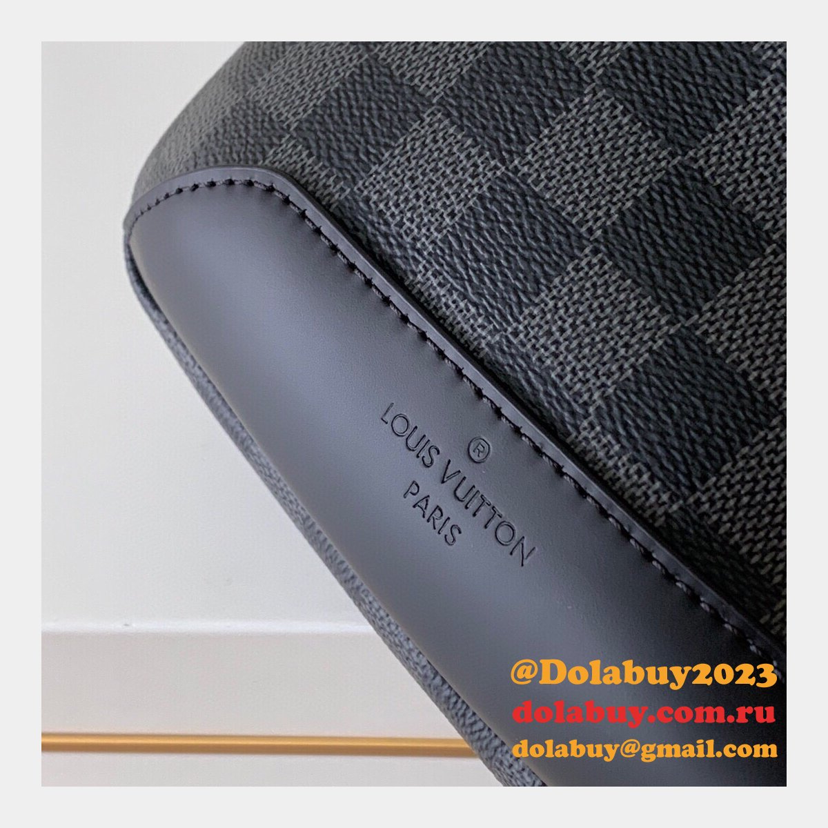 Louis Vuitton Replicas Avenue Sling Bag Damier Graphite Canvas N41719 Grey