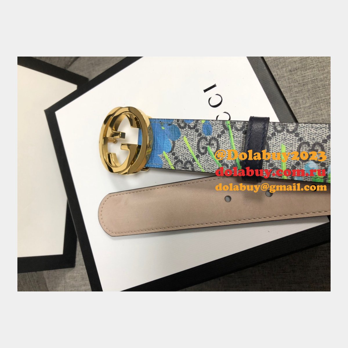 G*u*i belt with double g buckle 35mm aaa+