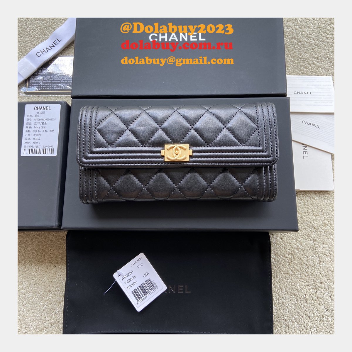 Perfect Knockoff CC LONG WALLET A80286