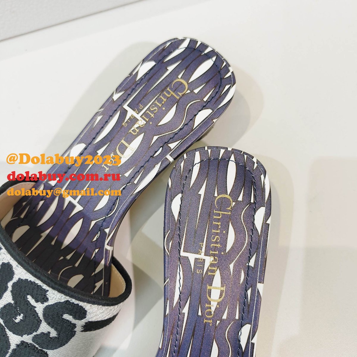 7 Star dior Dway Heeled Slide