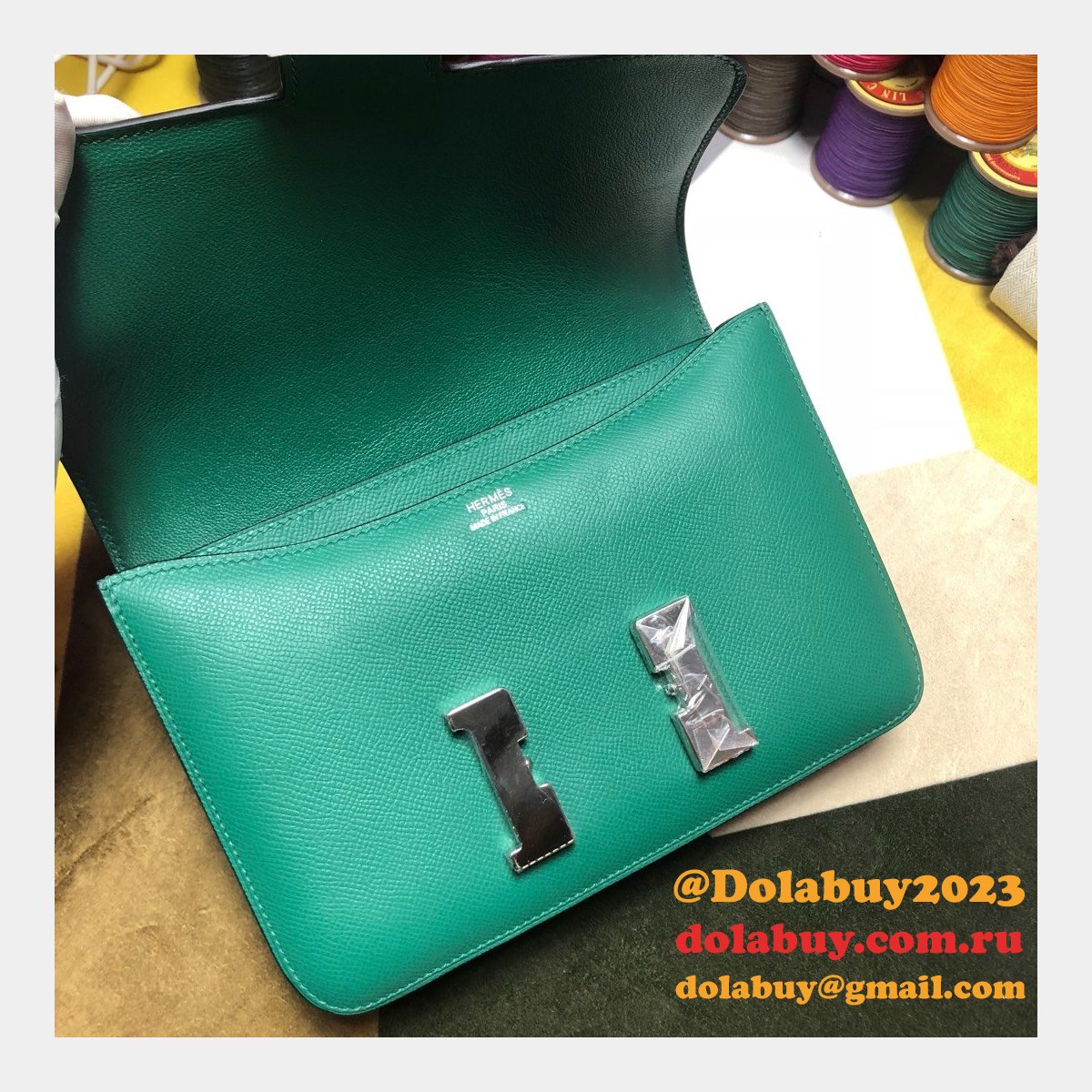 Hermes Constance Bag 23cm Epsom Leather Green
