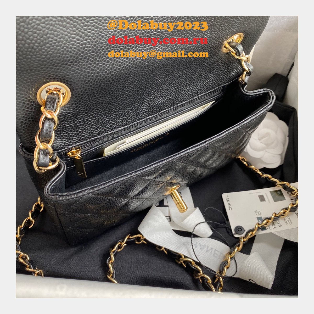 High Quality CC CF 20CM Flap classic flap Black bag