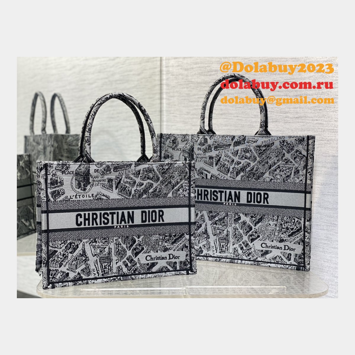AAA Quality Replica Christian Dior CD Book Tote Bag For Sale