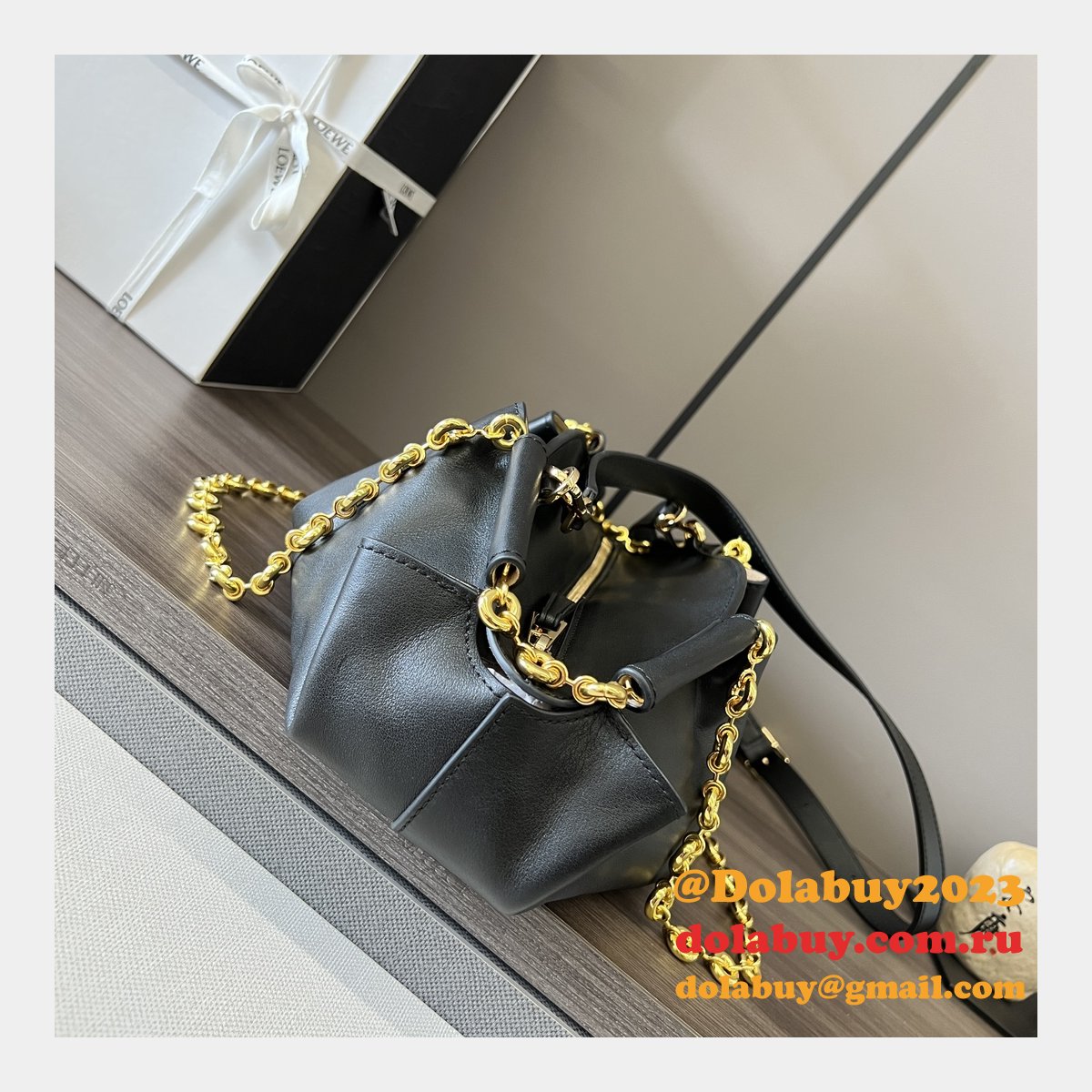 Luxury loewe Paseo small Nappa leather women bag