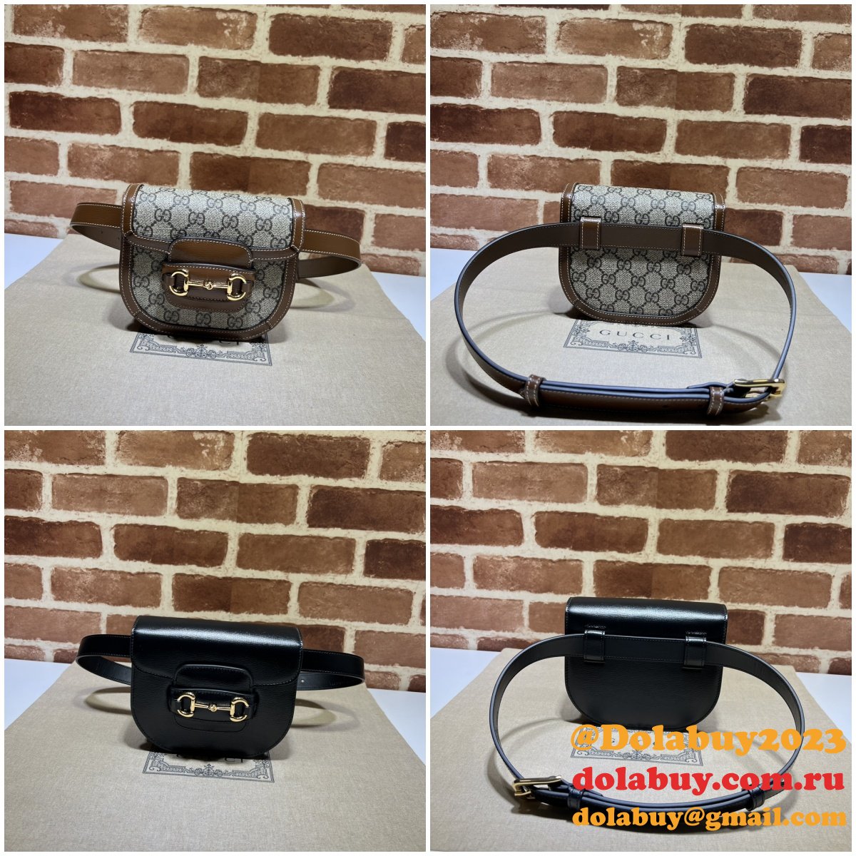 Gucci Duplicate Horsebit 1955 Rounded Belt 760198 High Quality Bag