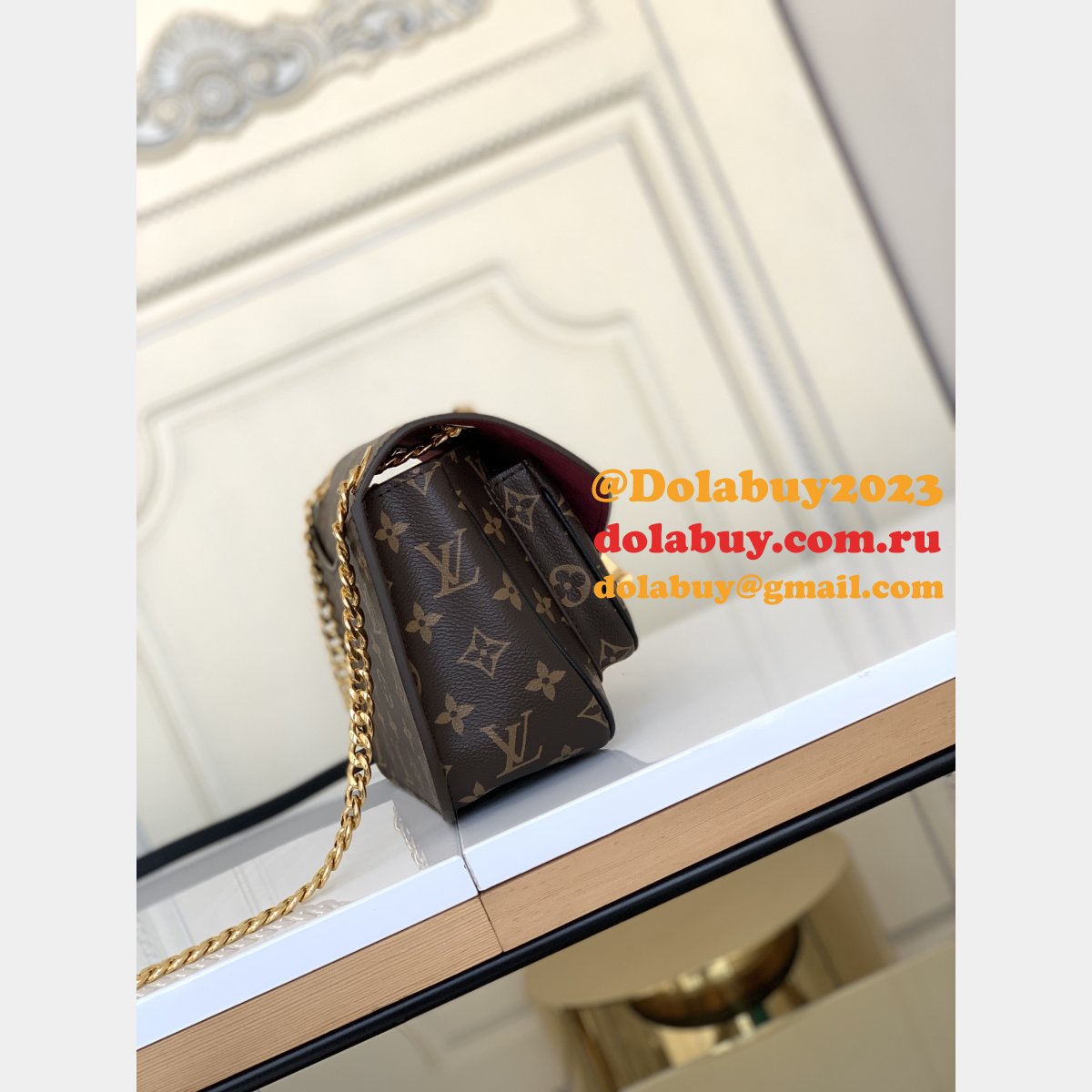 Wholesale Louis Vuitton New Chain China Bag Monogram M45592 Brown