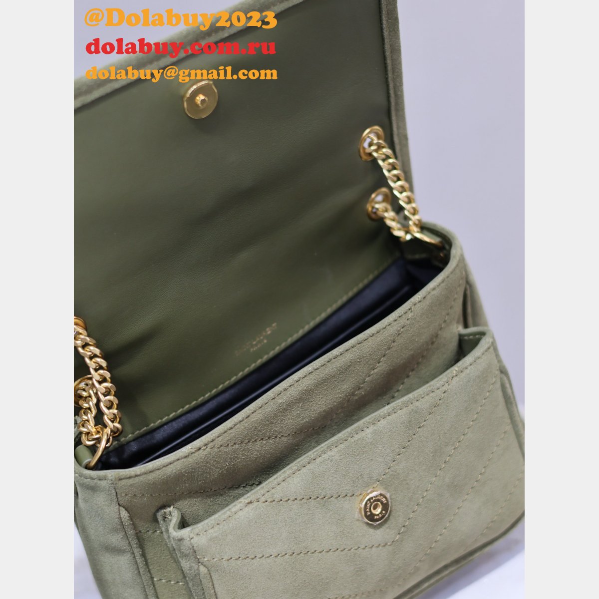 Buy Best YSL Niki 22CM 633151 Replicas High Quality ArmyGreen Bag