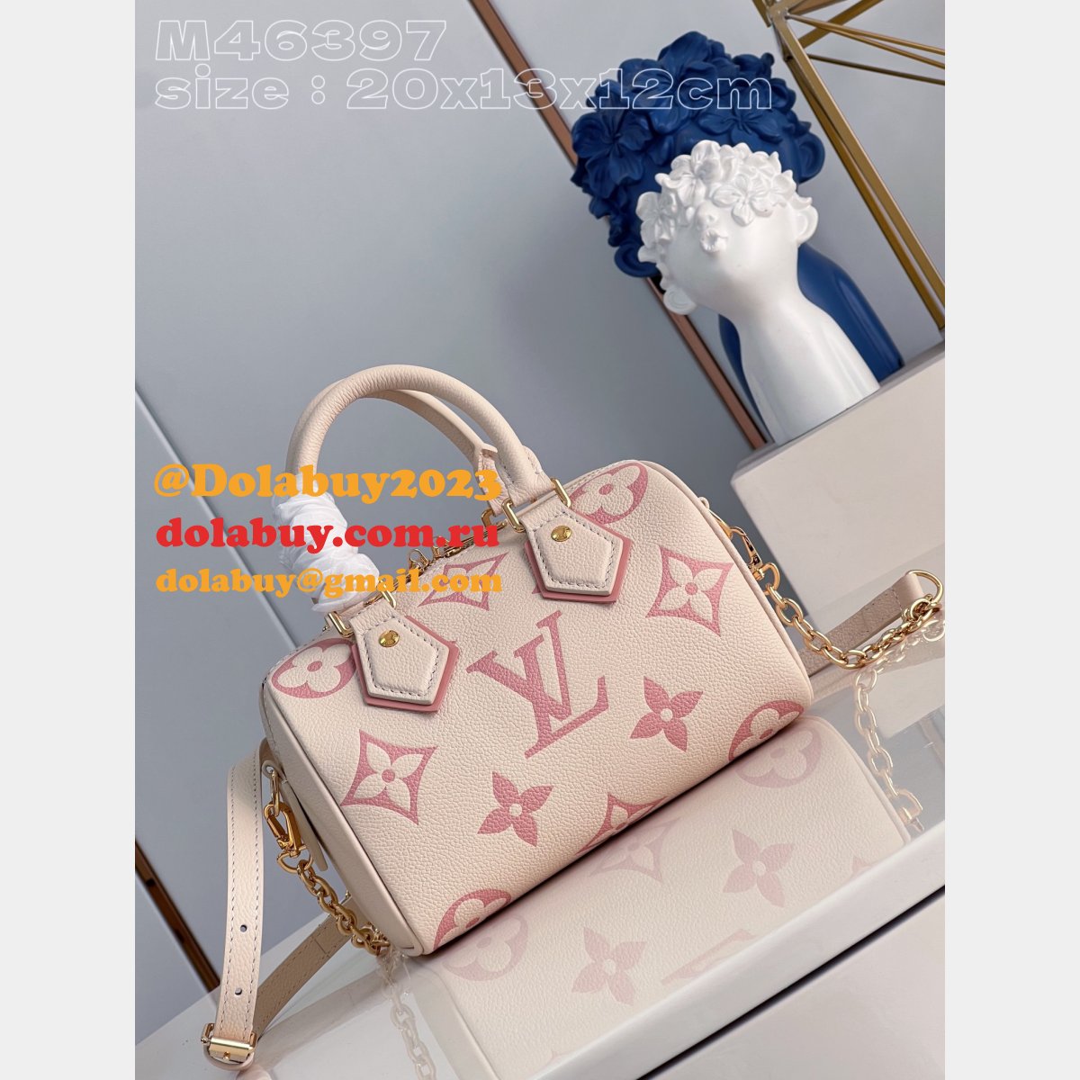 1:1 Mirror Speedy Bandoulière 20 M46596 Fake Louis Vuitton Bag