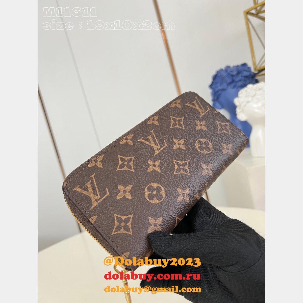 Duplicate N00056/M11611 Zippy Wallet Horizontal Damier Graphite/Monogram Canvas