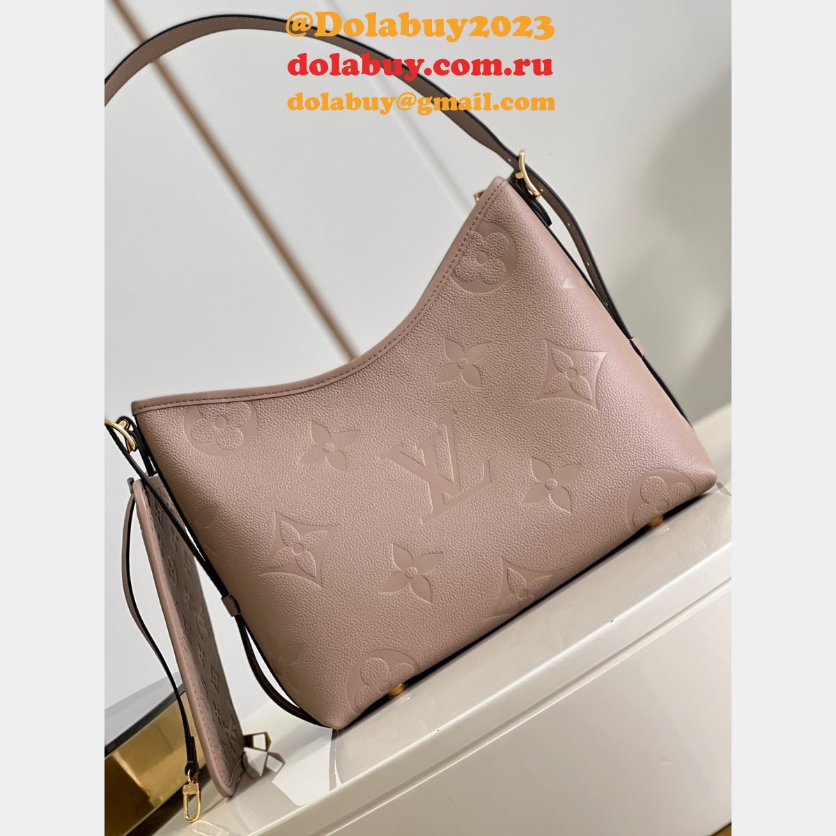 Fake Louis Vuitton Apricot CarryAll Monogram m46293 Handbag