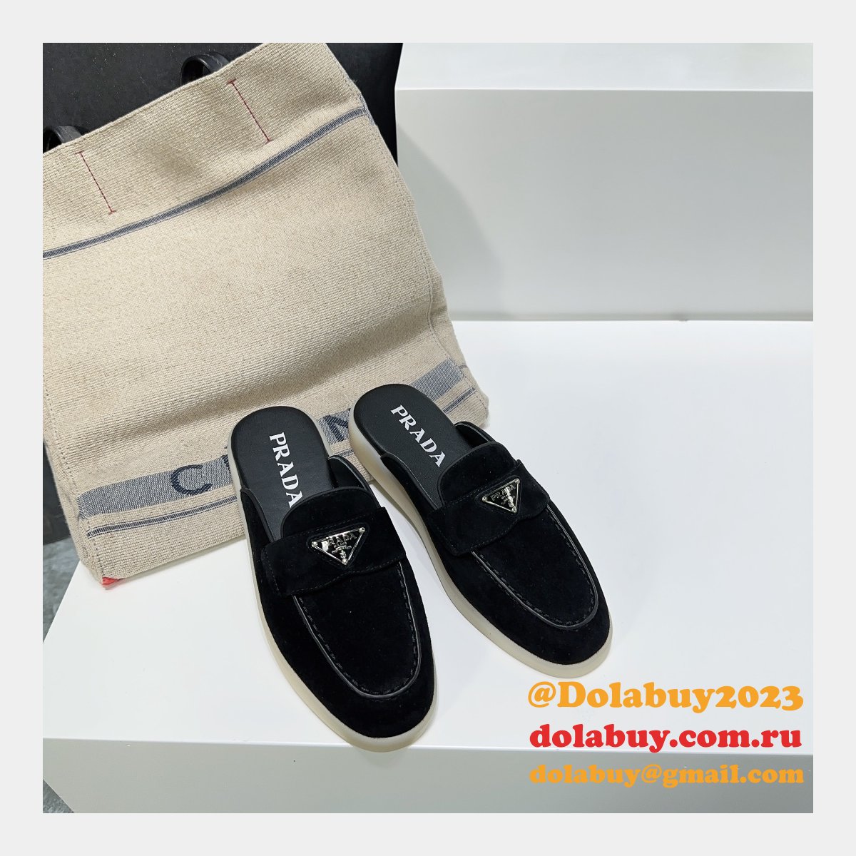Wholesale Replica Prada 1:1 Designer Saint-Tropez Loafers Shoes