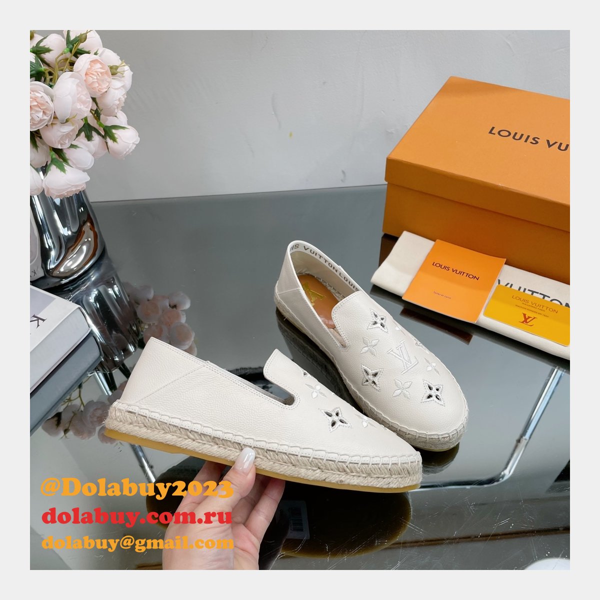 Inspired LOUIS VUITTON S FASHION ESPADRILLES men shoes
