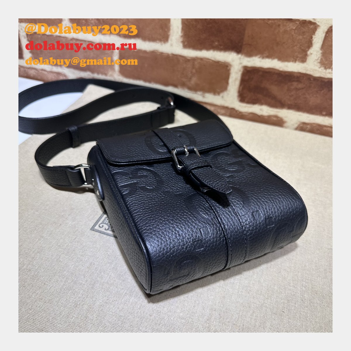 jumbo gg 1:1 mirror messenger 760235 G*u*i replica bag