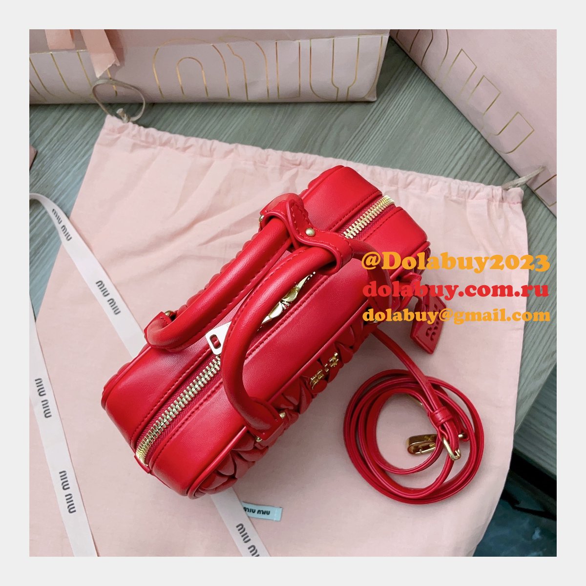 Shopping Top Grade 5BB142 Matelasse Replica Miu Miu Online Fake Bag