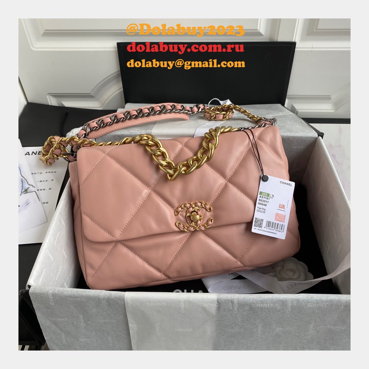 Top CC 19 Bags 2021 Pink 30CM