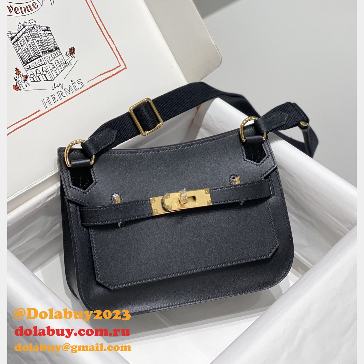 7 Star herems JYPSIERE MINI CALF leather handbag