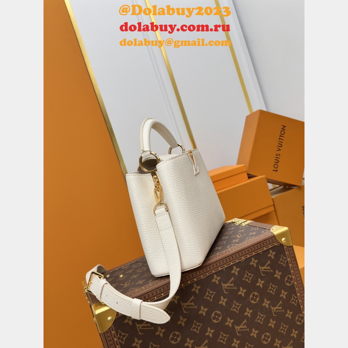 Luxury Designer Louis Vuitton Capucines BB M24728 Handbag