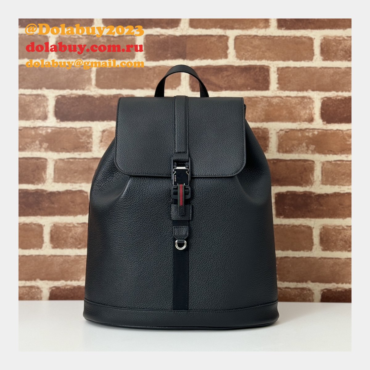 Luxury Replicas Large Backpack Gucci Mens 816750 Black Bag