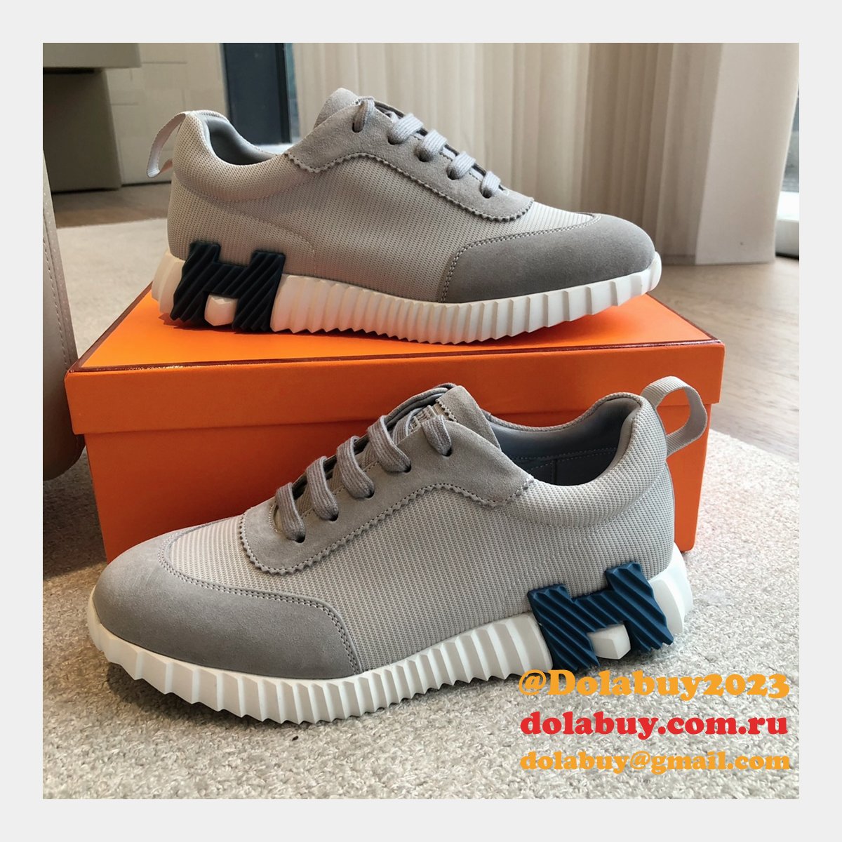 Wholesale HERMES MEN BOUNCING SNEAKER