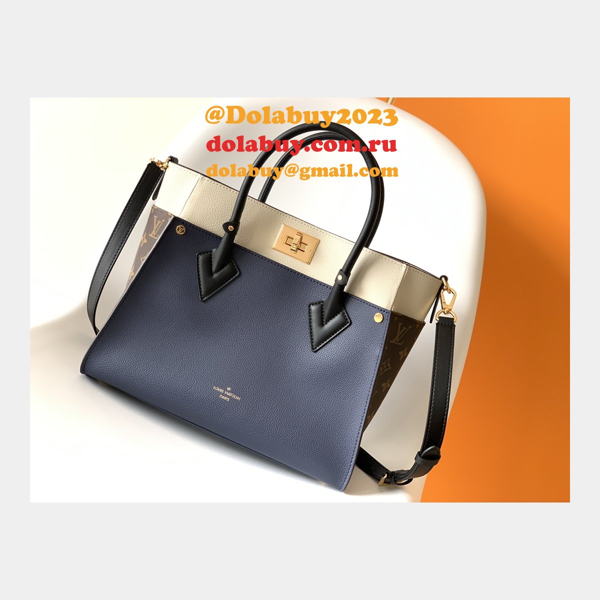 Designer LOUIS VUITTON On My Side MM M53825 HANDBAG