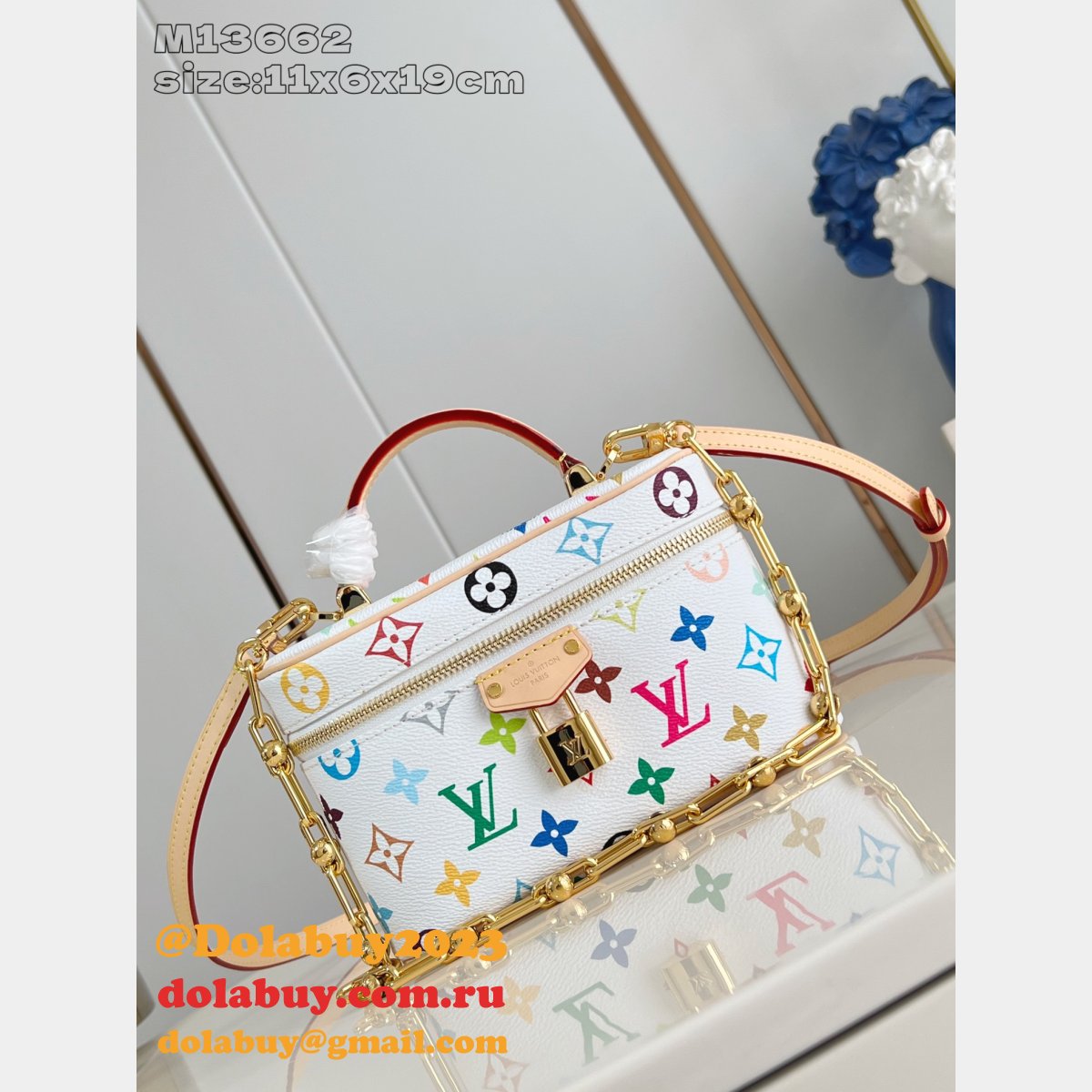 Louis Vuitton Inspired LV x TM Vanity Chain Pouch Monogram Canvas M13662 Bag