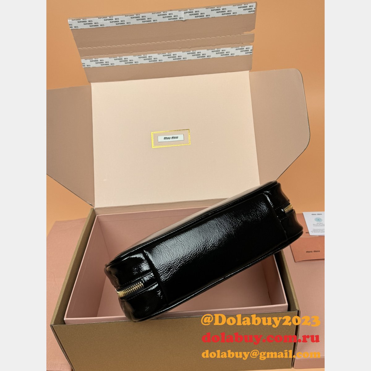 Top Quality MIU MIU Beau Patent Leather 5BB173 Bag