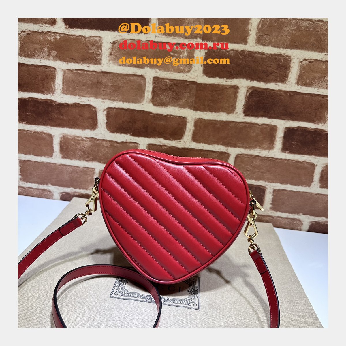 Top Quality GG MARMONT 751628 Heart matelasse BAG