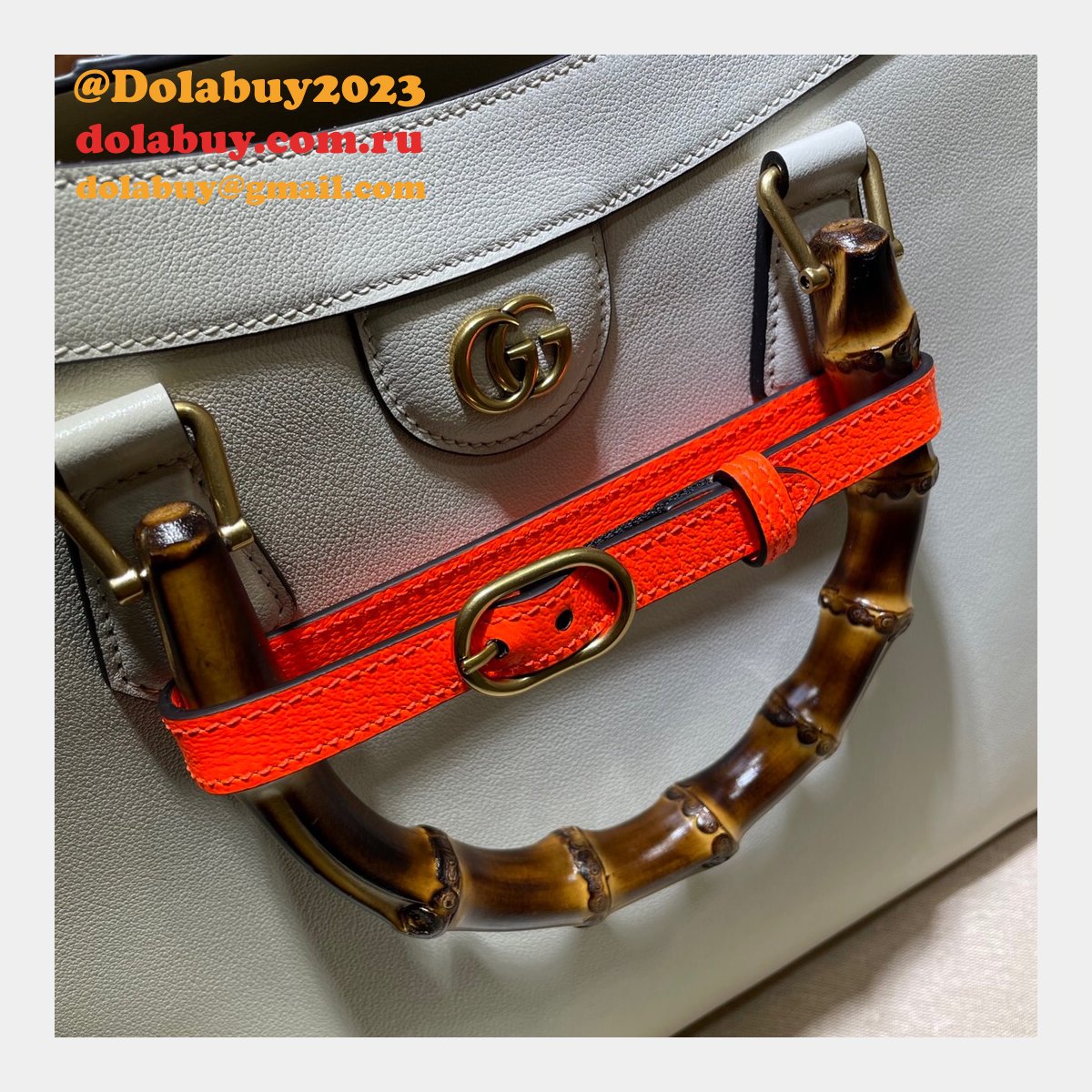 G*u*i best quality designer replica diana medium tote leather bag