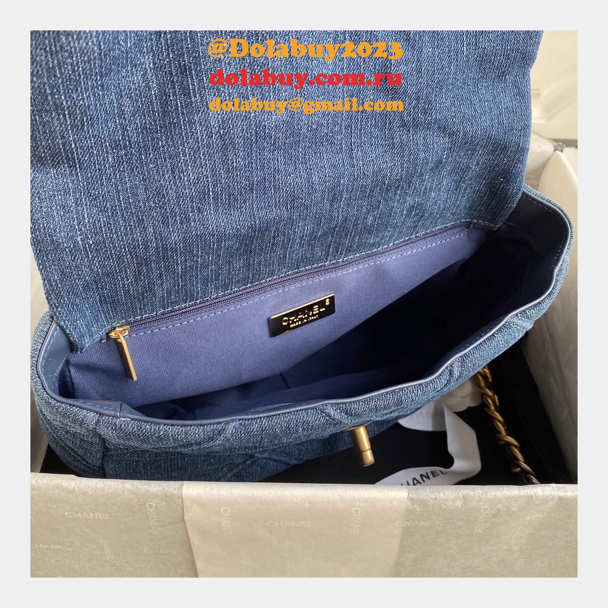 CC Top Quality 19 Large Flap Replicas Bag