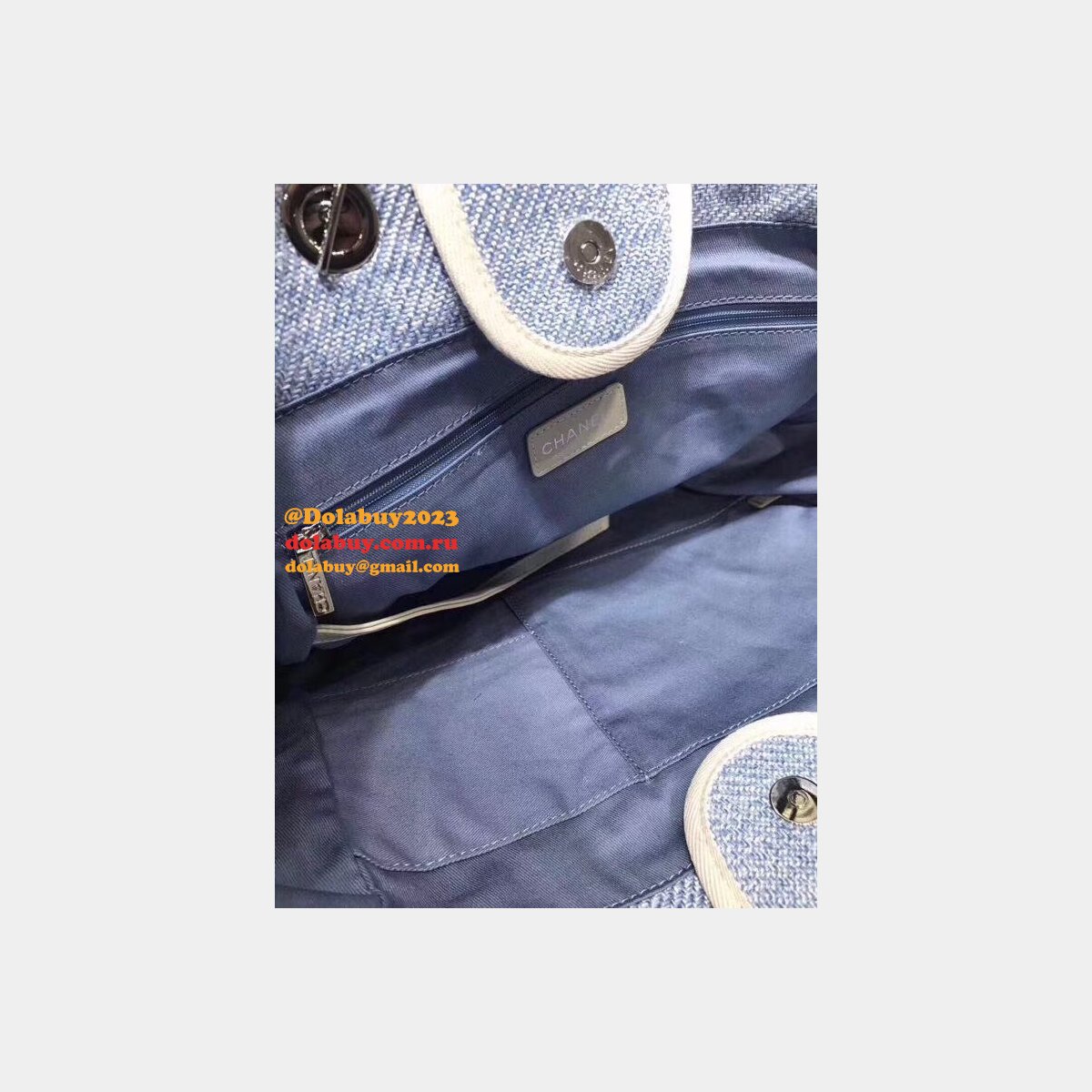 Luxury CC deauville Terrycloth Beach dupe mesh Tote Bag