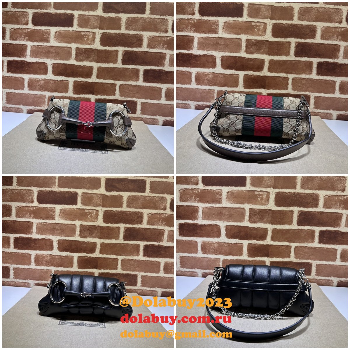 Gucci Designer 764339 Horsebit Chain Knockoff Shoulder Bag