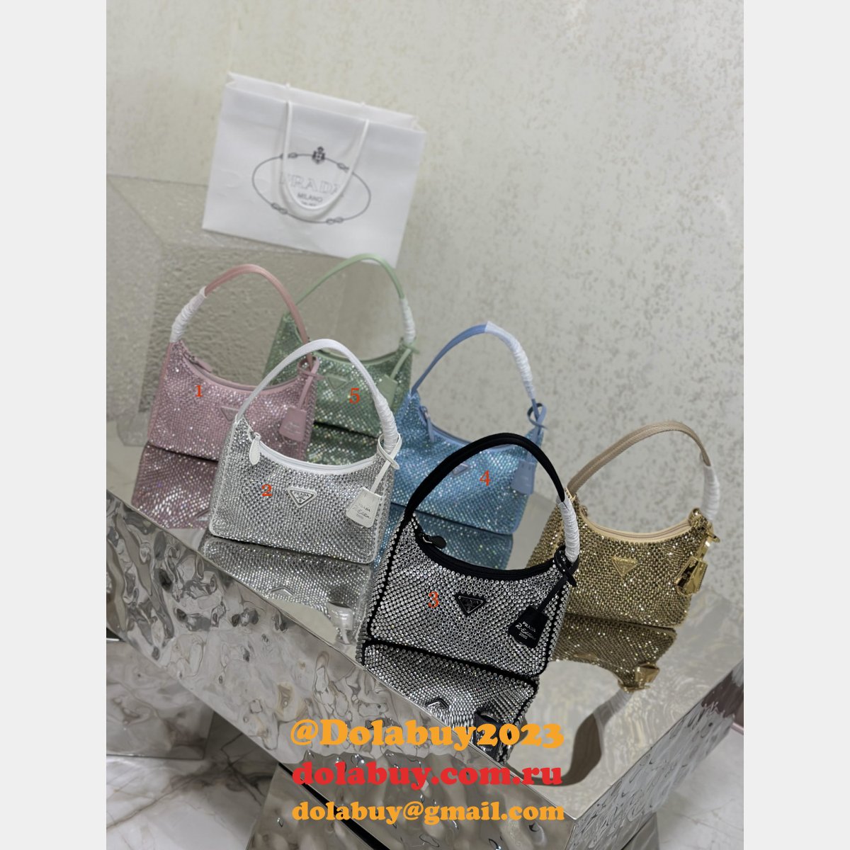 Luxury 1:1 Mirror 1NE515 Prada Hobo Replica Bag Shop Online