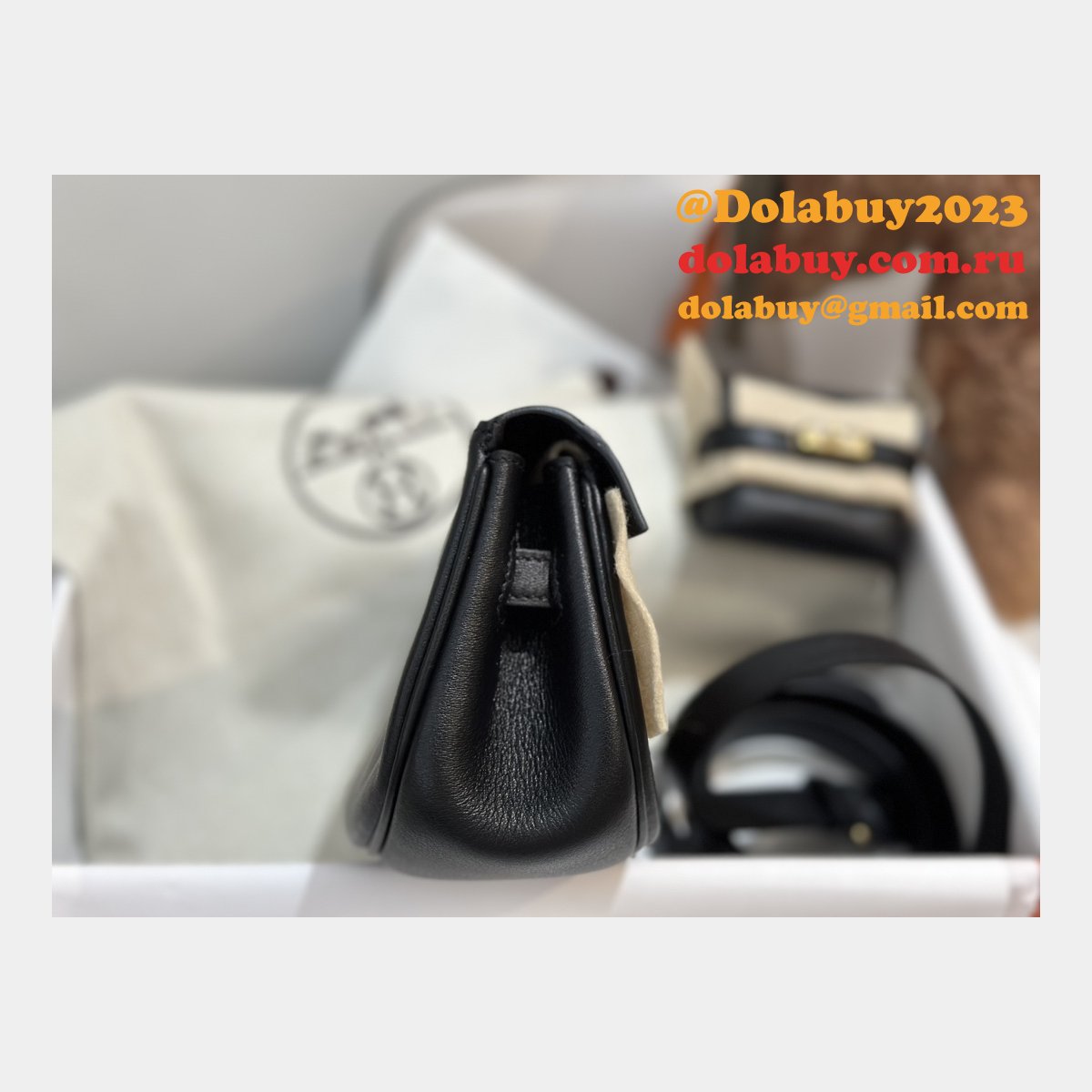 Designer hermes kelly moove 17cm swift leather Luxury bag