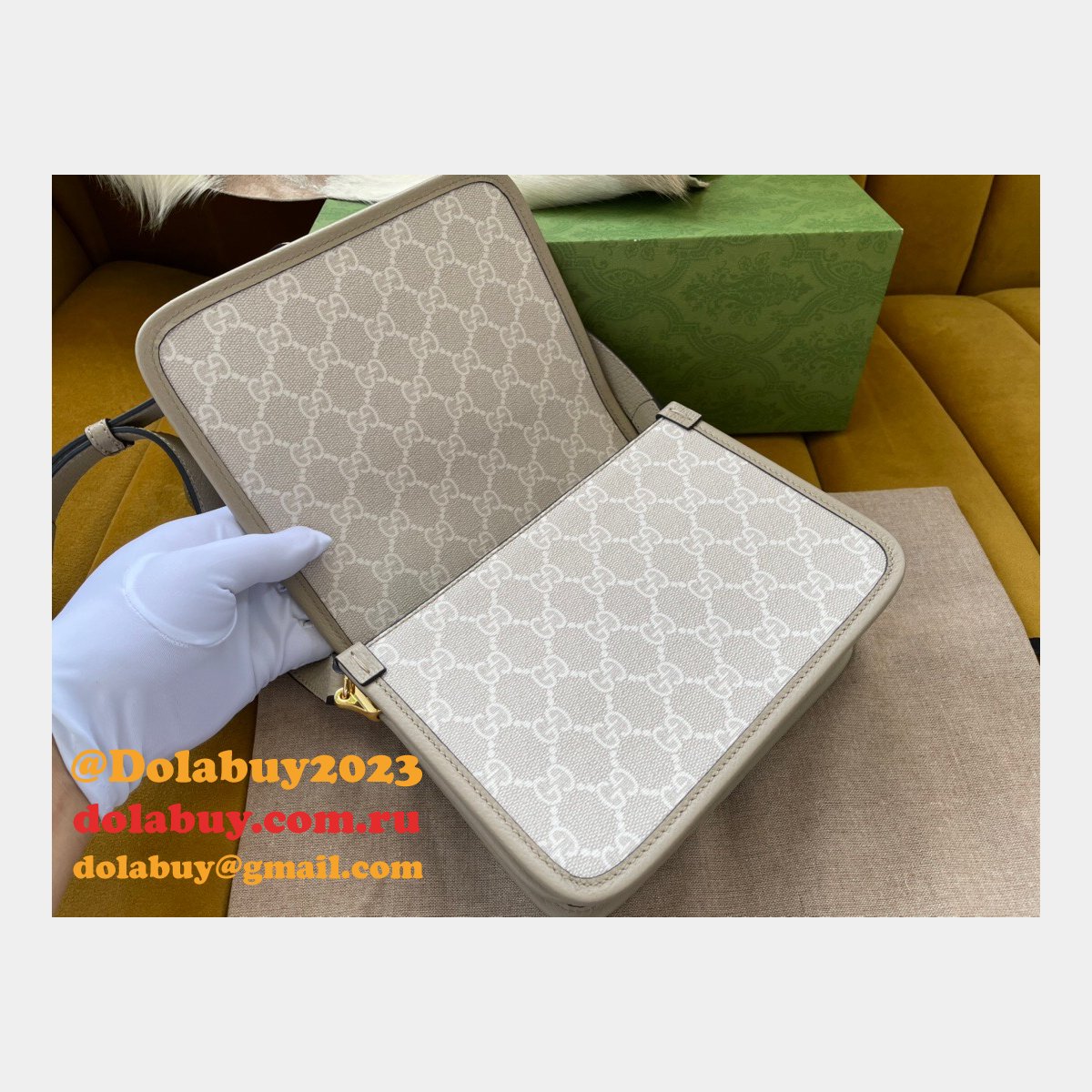 G*u*i uk messengers 671620 shoulder interlocking g replica bag