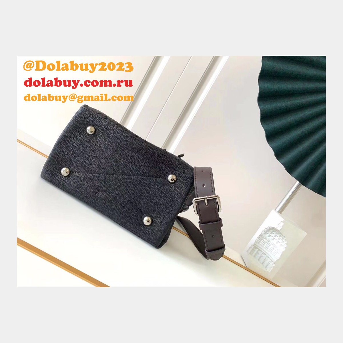 High Quality M55800 Louis Vuitton Muria Leather Black Bag